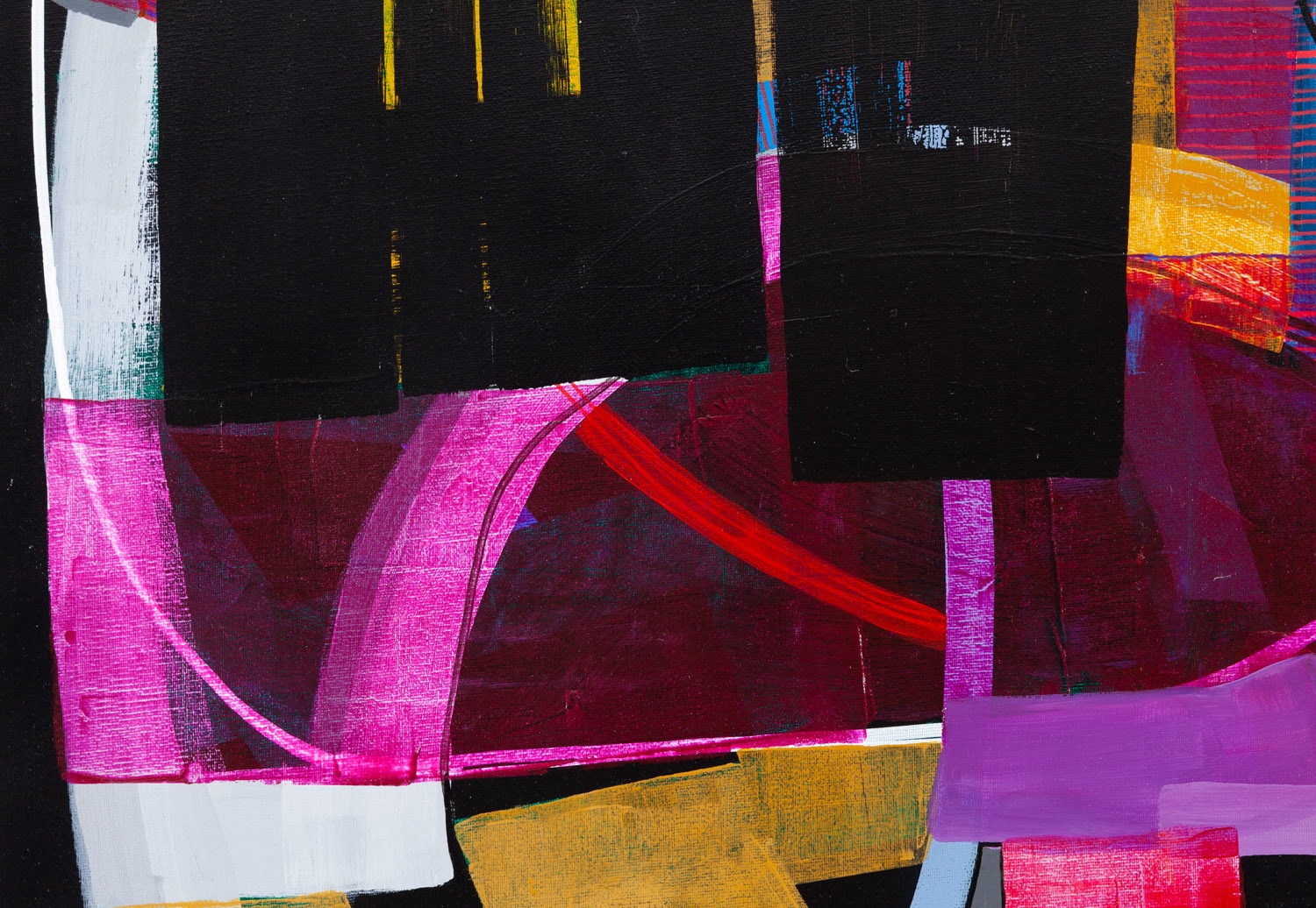 Artwork by Iwona Lenik, Between black, Made of acrylic/canvas