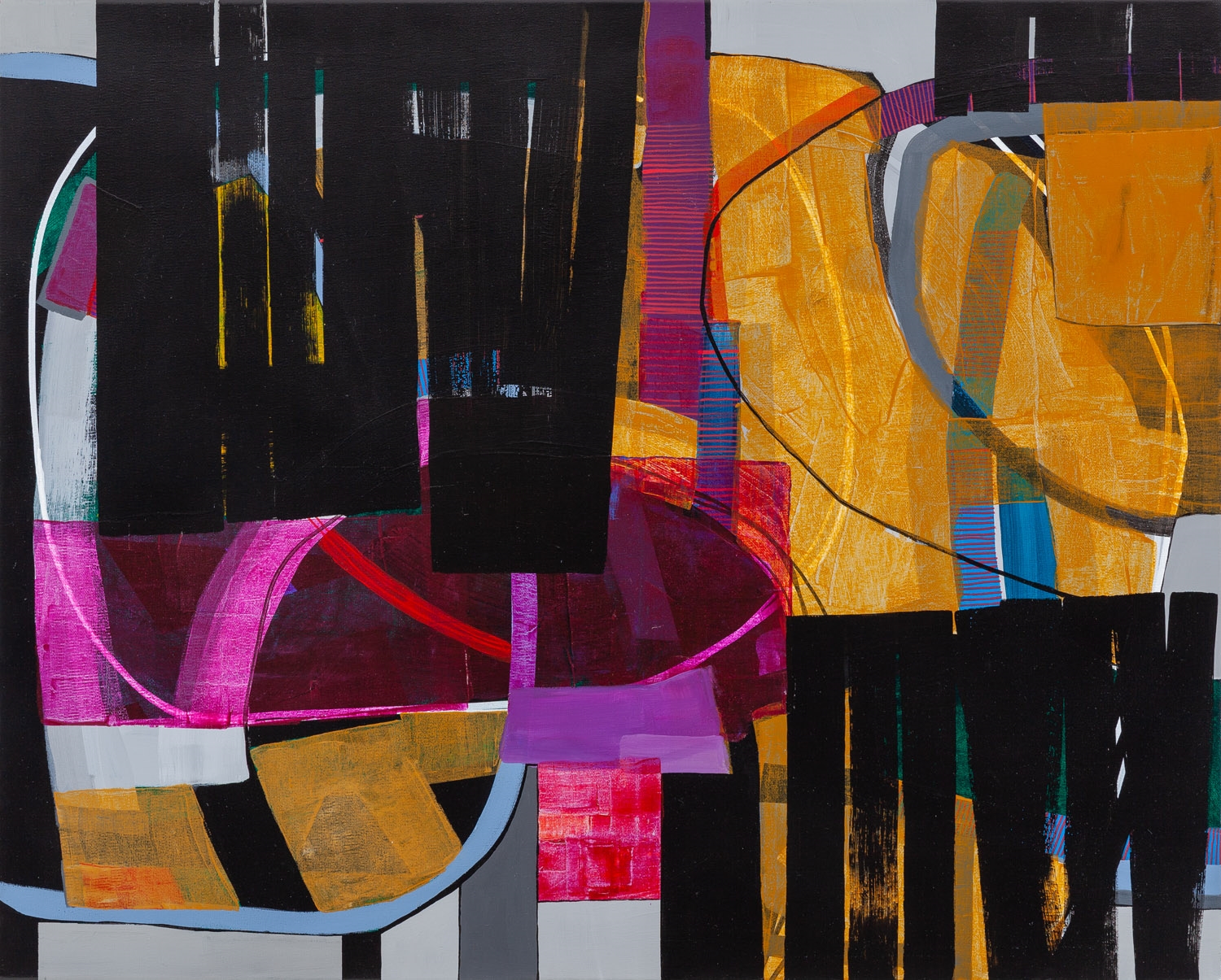 Artwork by Iwona Lenik, Between black, Made of acrylic/canvas