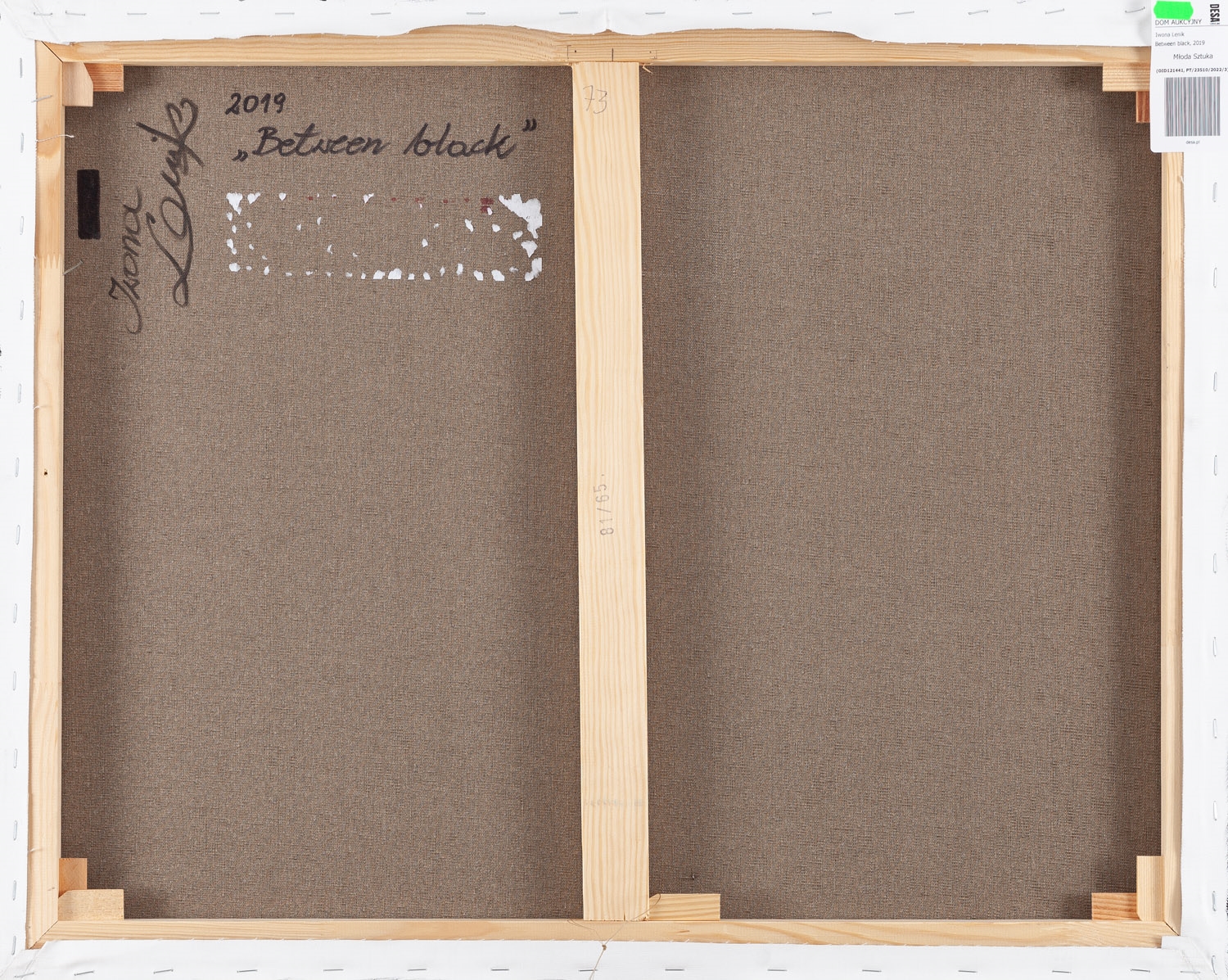 Artwork by Iwona Lenik, Between black, Made of acrylic/canvas