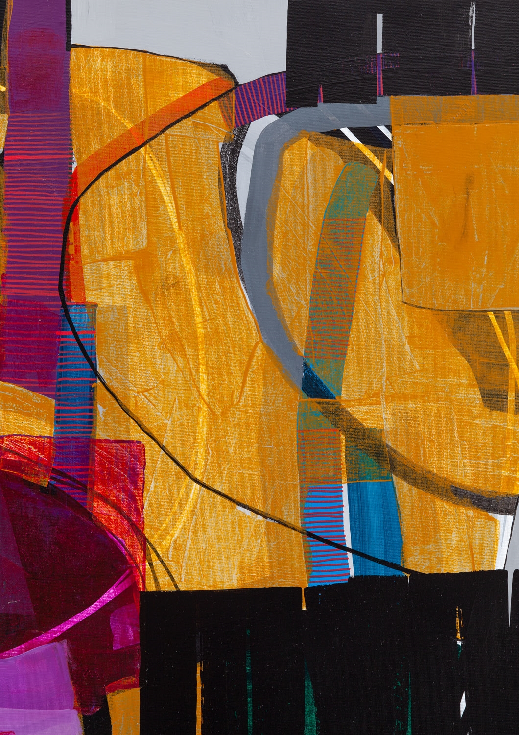 Artwork by Iwona Lenik, Between black, Made of acrylic/canvas