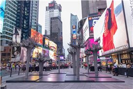 Charles Gaines's first public art project, The American Manifest debuts in New York
