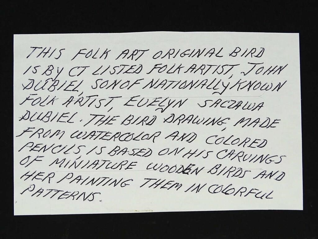 Artwork by John Dubiel, Bird, Made of Drawing