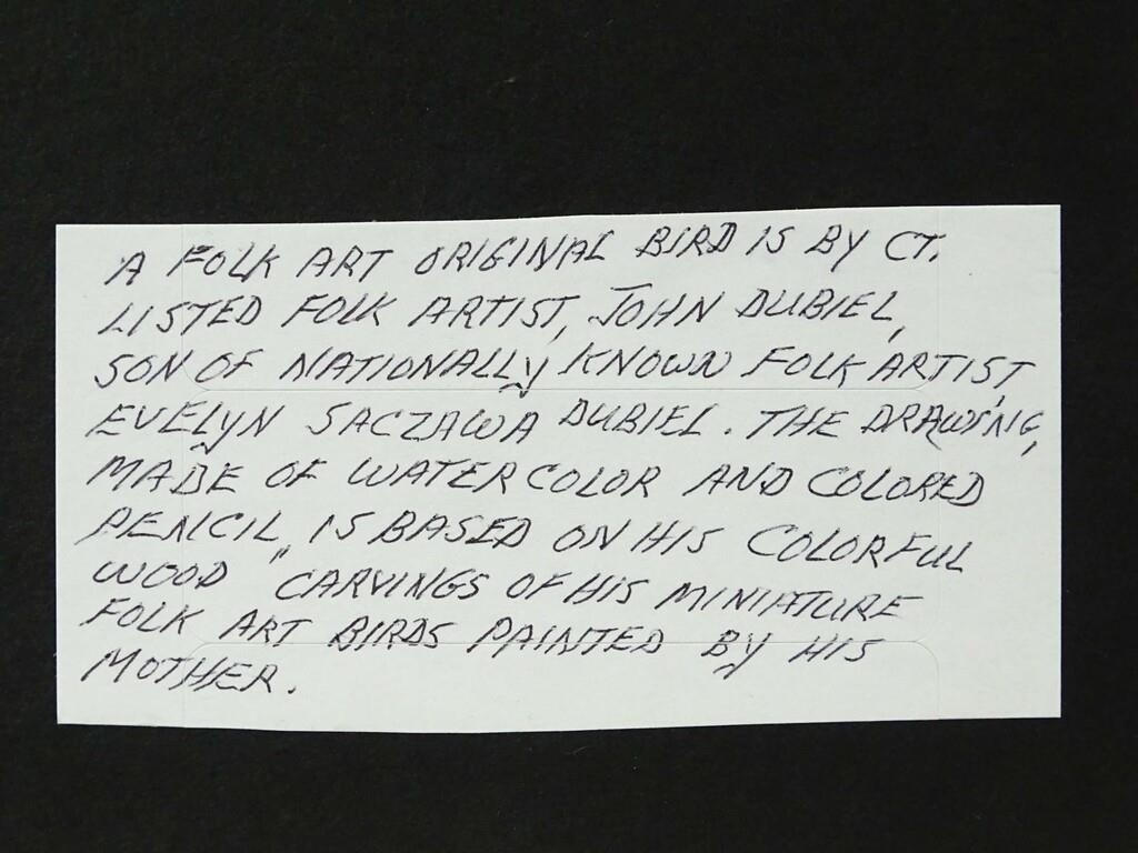 Artwork by John Dubiel, Bird, Made of Drawing