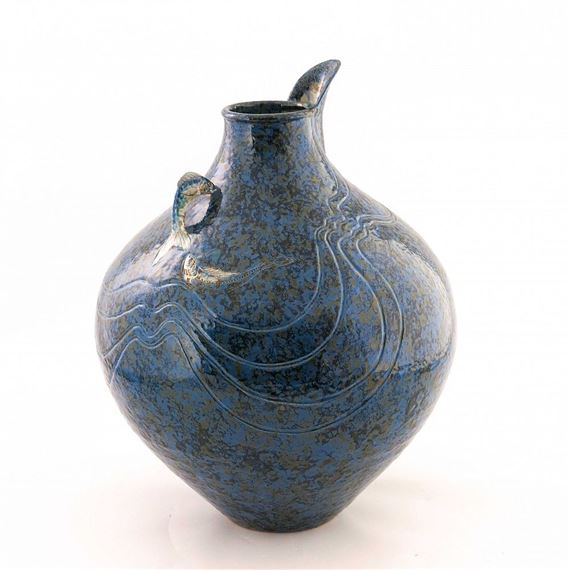 Roger Cockram | A large studio pottery salt glazed ewer | MutualArt