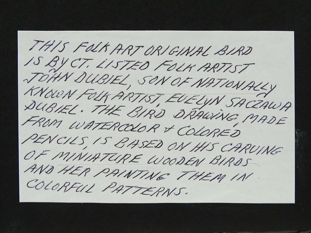 Artwork by John Dubiel, Bird, Made of Drawing