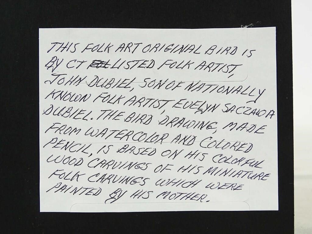 Artwork by John Dubiel, Bird, Made of Drawing