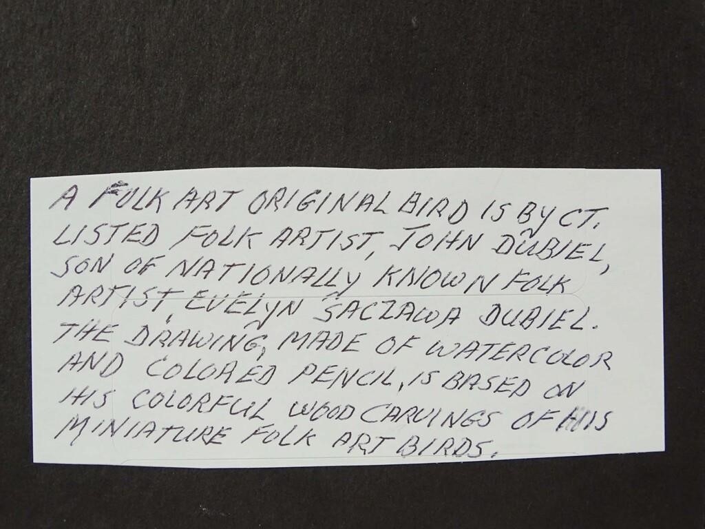 Artwork by John Dubiel, Bird, Made of Drawing