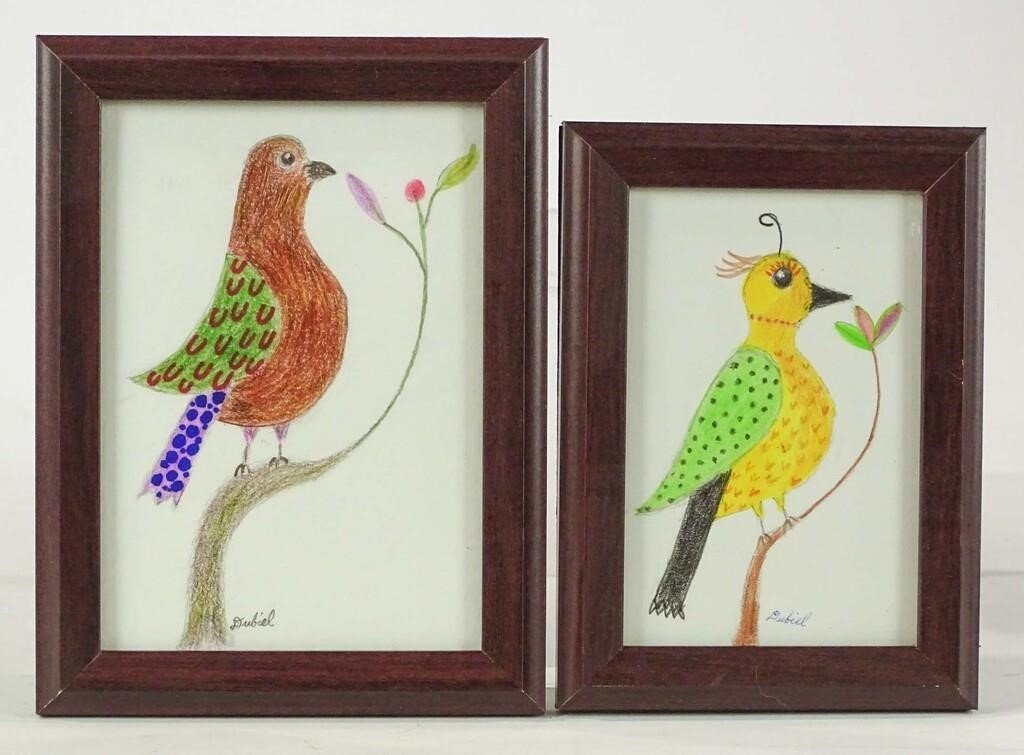 Artwork by John Dubiel, Birds, Made of Colored pencil (2)