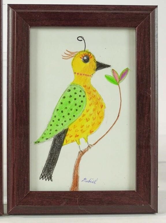 Artwork by John Dubiel, Birds, Made of Colored pencil (2)