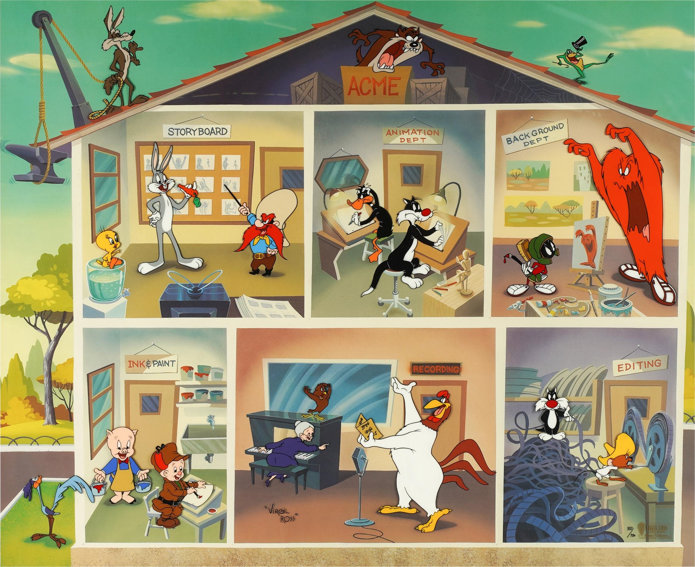 Virgil Ross | LOONEY TUNES LITHOGRAPH (1995) | MutualArt