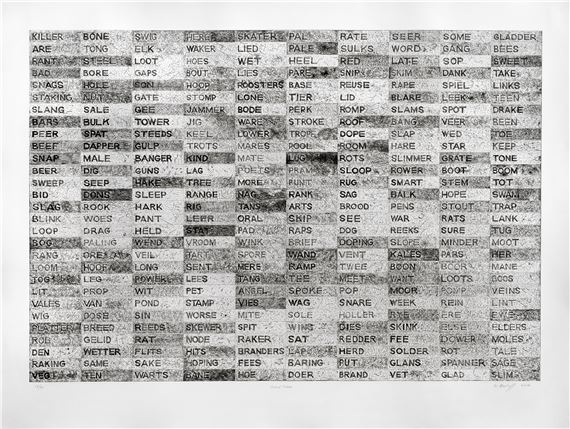 Word Woes by Willem Boshoff, 2014