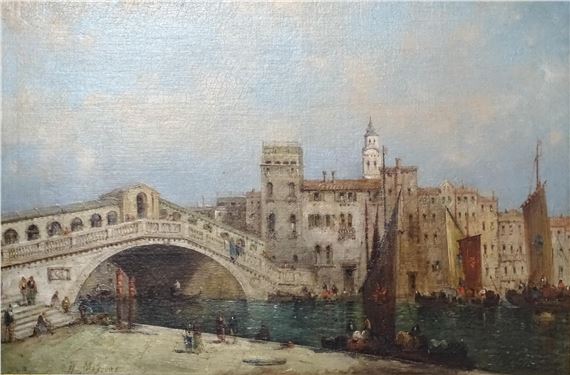 VIEW OF THE RIALTO BRIDGE by William Meadows