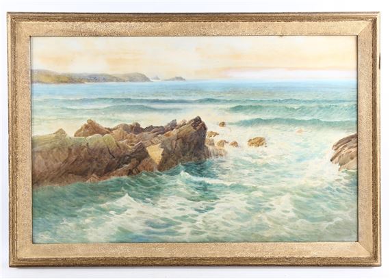 Shore scene by William Edwards Croxford, 1895