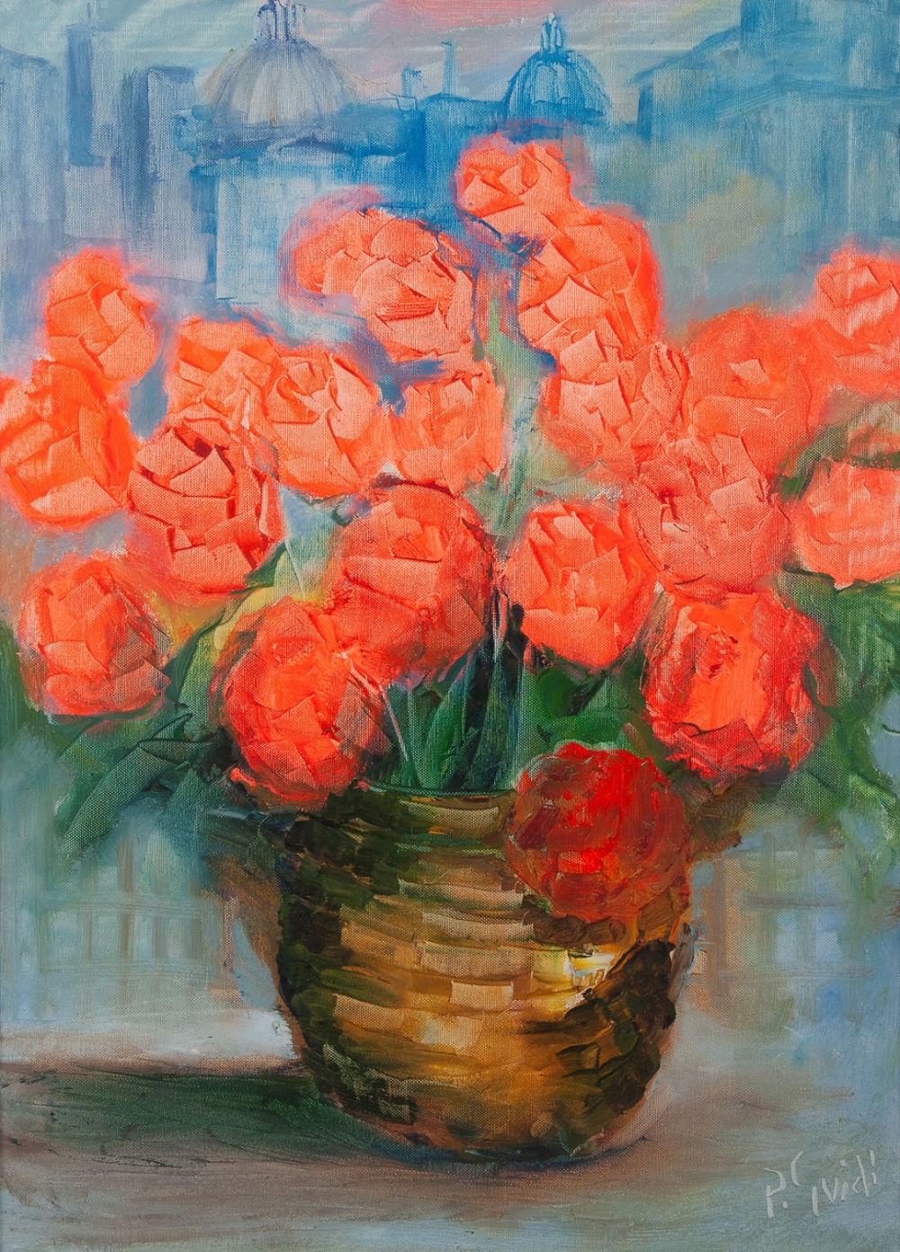 Artwork by Pietro Guidi, Vaso di fiori, Made of Oil on canvas