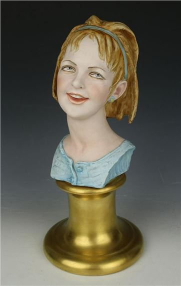 Bust of Girl by Bruno Merli, 1950-s