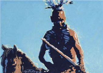 Pawnee Warrior on Horseback - Randy Follis