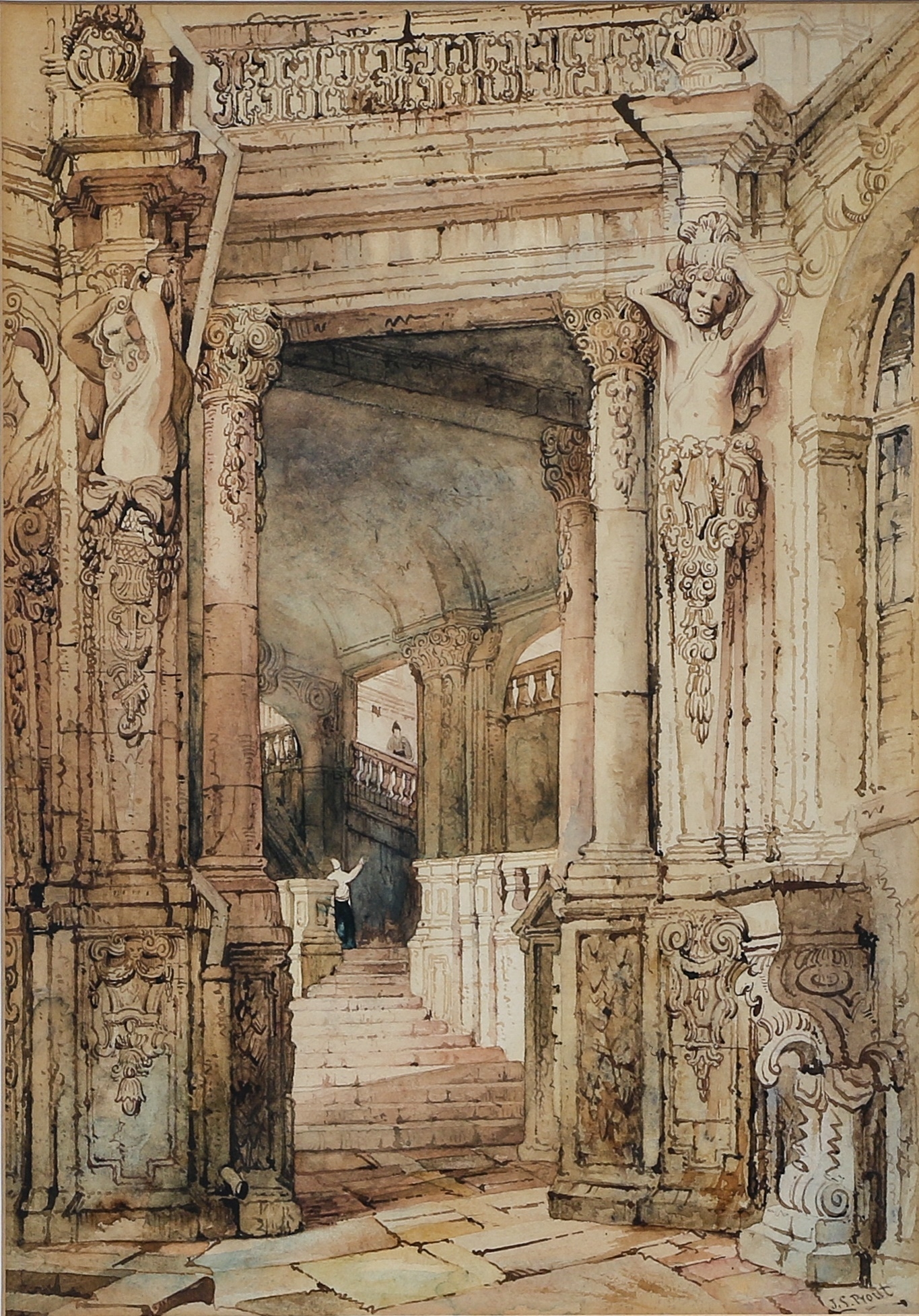 Samuel Prout | Architectural interior scene | MutualArt