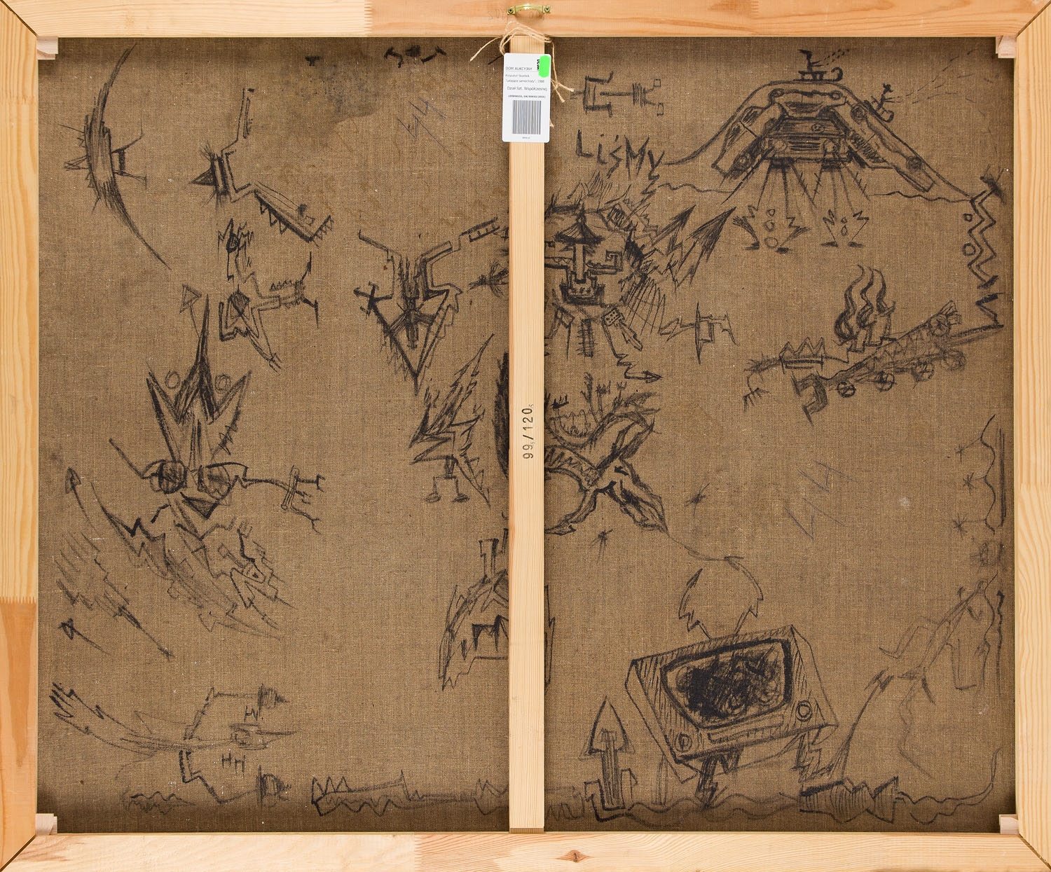 Artwork by Krzysztof Skarbek, Flying cars, Made of mixed media/canvas