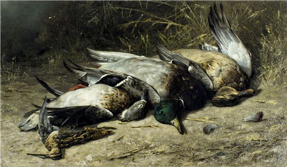 Still Life with Game Birds by Lawrence Carmichael Earle, 1875