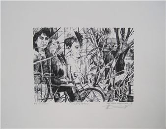 Marc Henri RECKINGER (born 1940), Luxembourg artist, Silkscreen: Fraitzbierg, signed and dated 1989, justified proof of artist - Dimensions: 51 x 66 cm - Marc Henri Reckinger