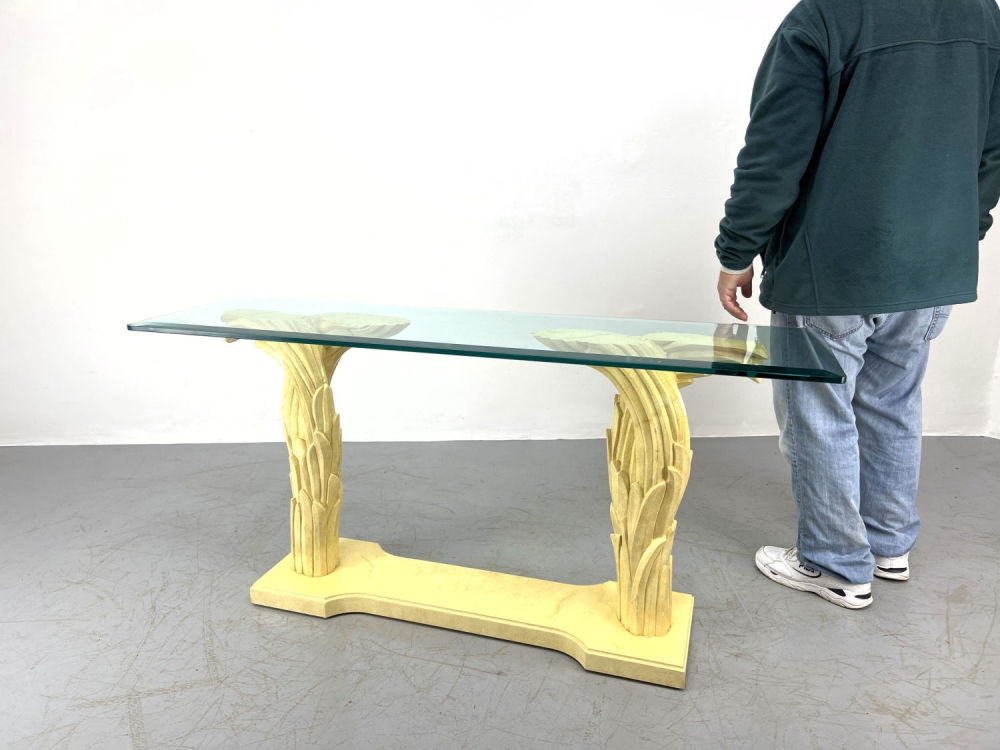 Serge Roche | Serge Roche style Tree Form Console Hall Table. Double ...