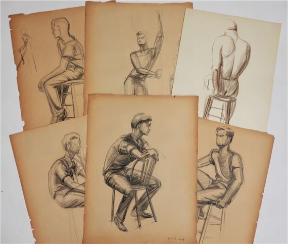 Male Figure Study by Nevart Dohanian