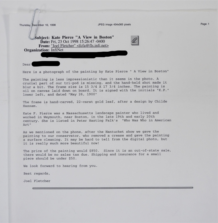 Artwork by Kate F. Pierce, Landscape, Made of Oil on canvas laid on board