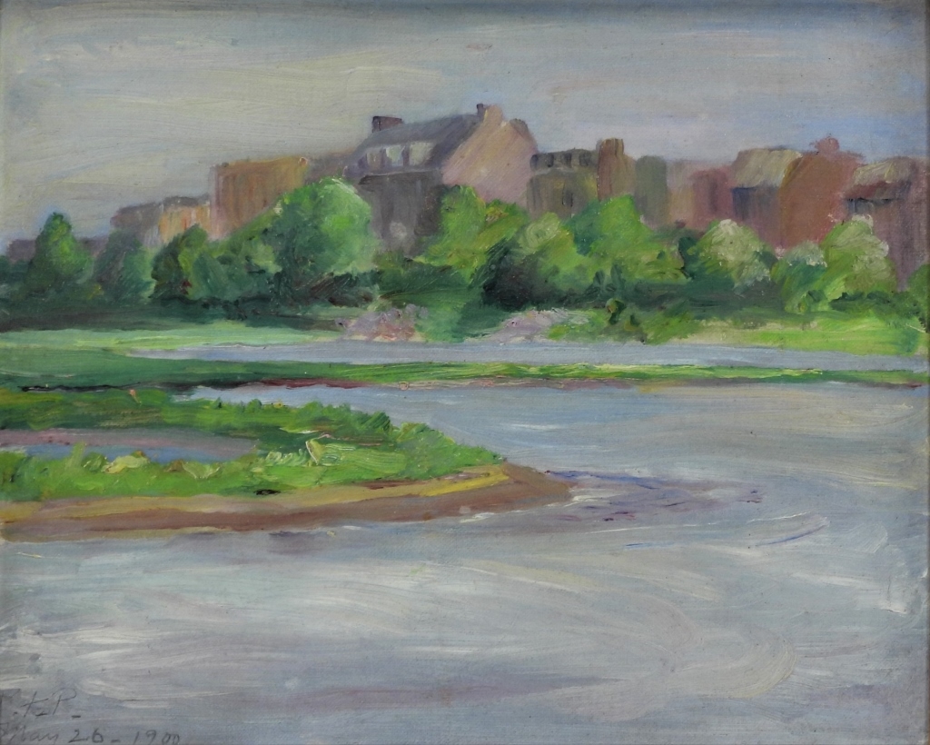 Artwork by Kate F. Pierce, Landscape, Made of Oil on canvas laid on board