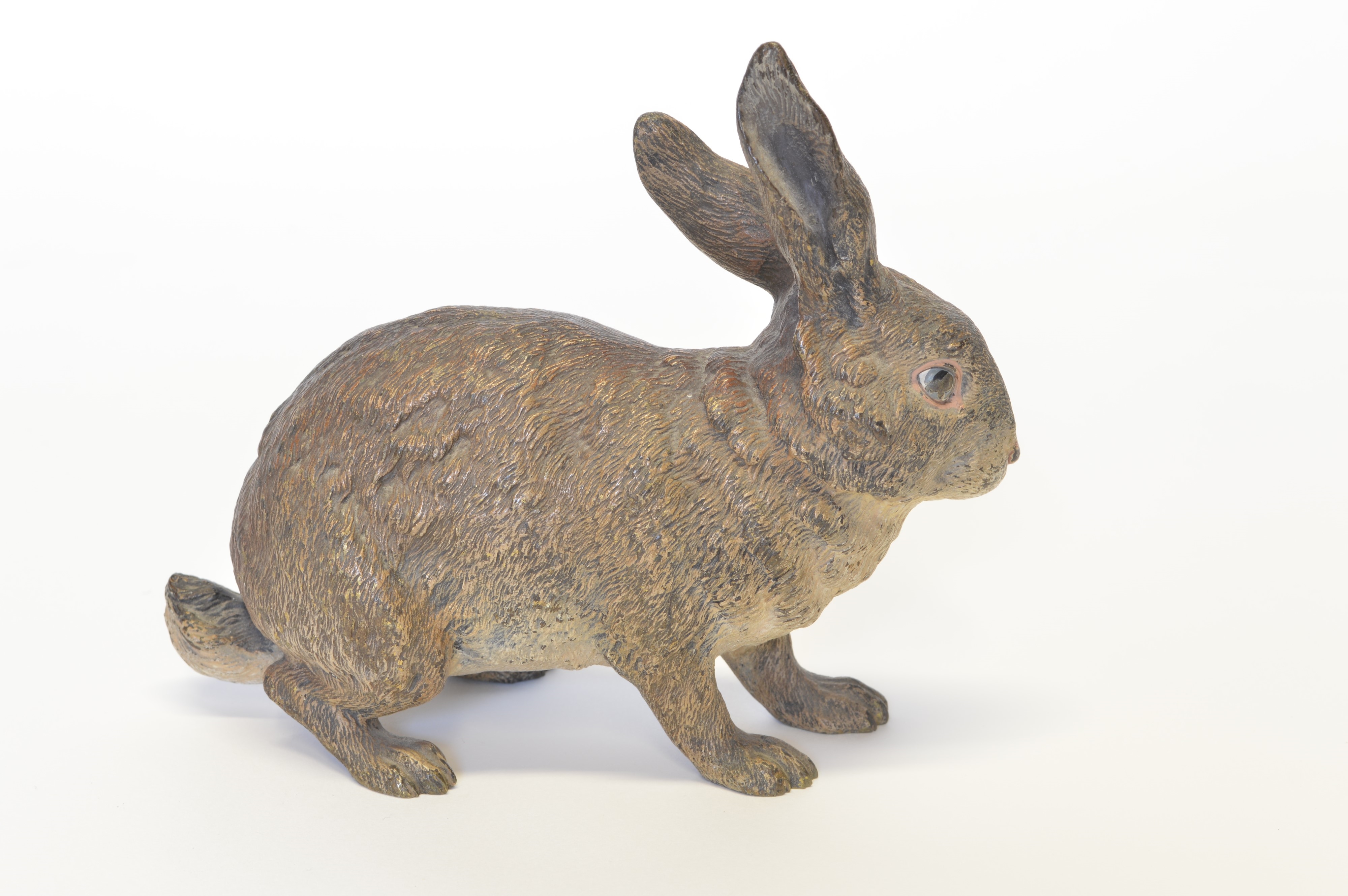 Franz Bergman‏ | Large Austrian cold painted bronze model of a rabbit ...