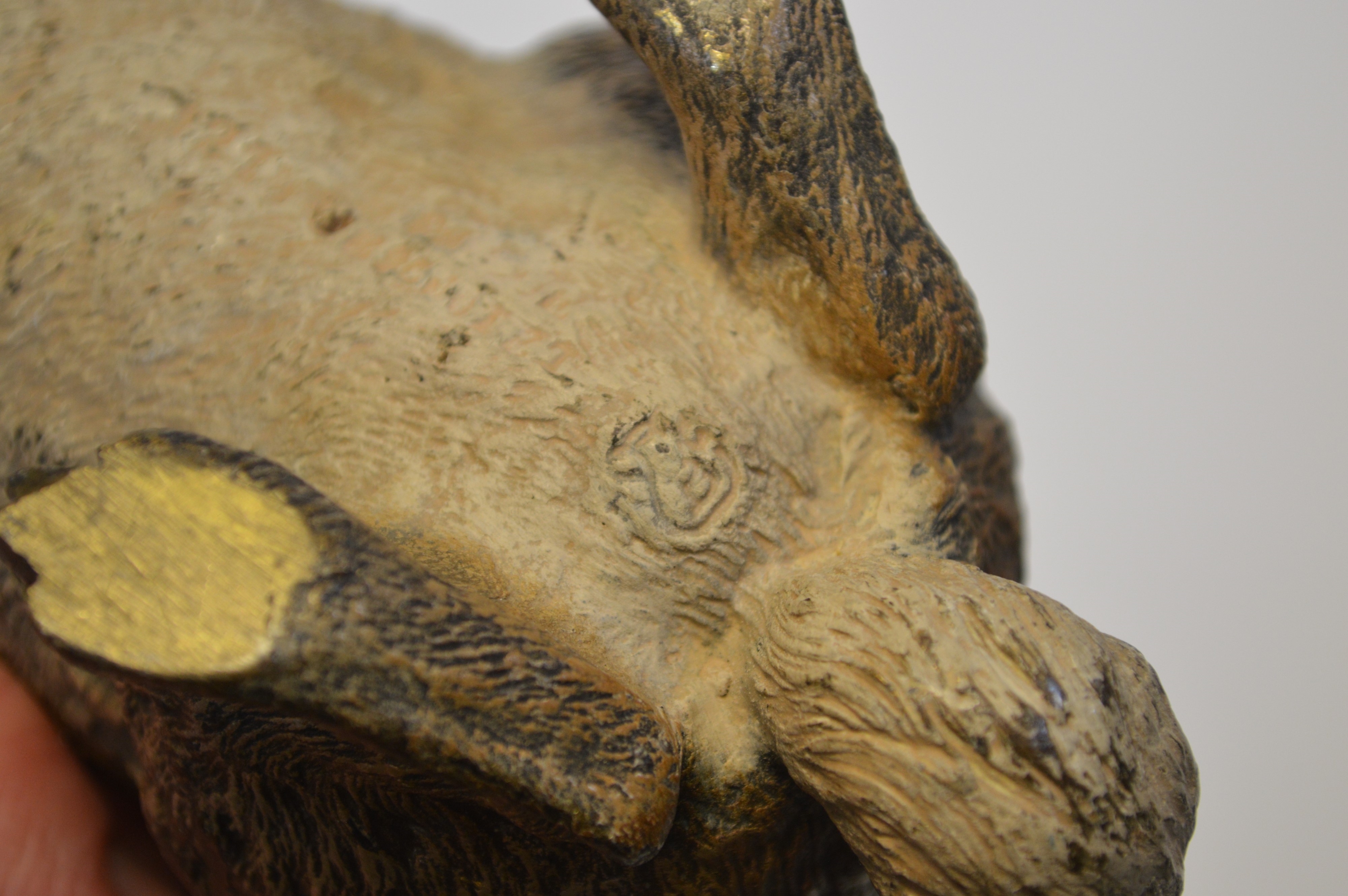 Franz Bergman‏ | Large Austrian cold painted bronze model of a rabbit ...