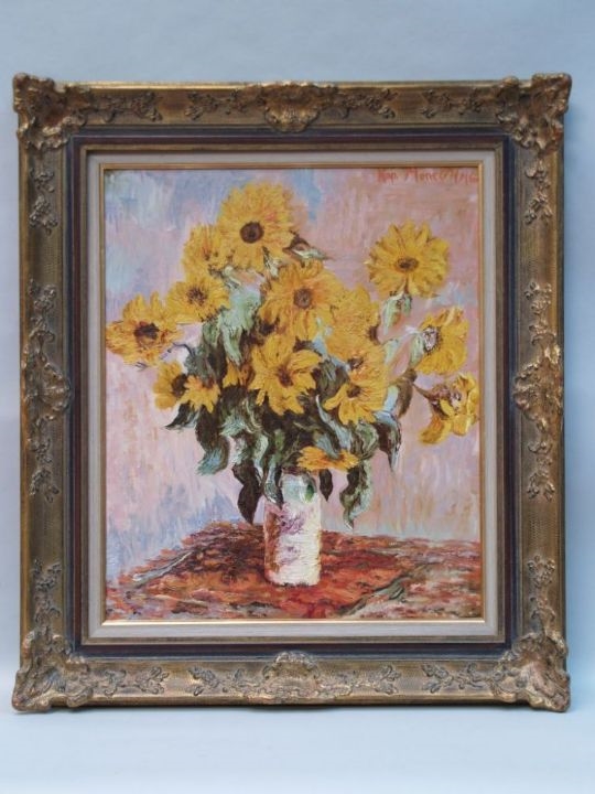 Monogrammist - Sunflower bouquet by Claude Monet