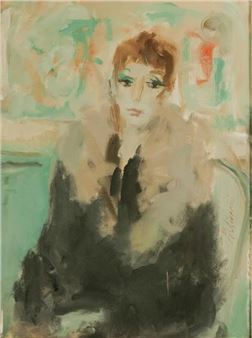 Portrait of a stylish lady - Angiolo Liverini