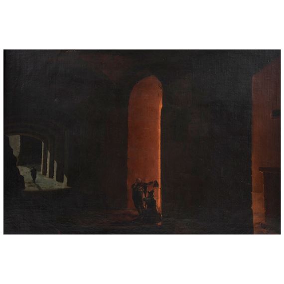 VISTA NOCTURNA DE CALLE by Horace Vernet