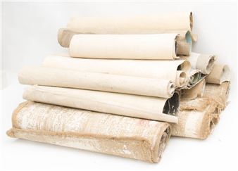 Verschiedene Acrylbilder auf Leinwand und Gips - De Angelis