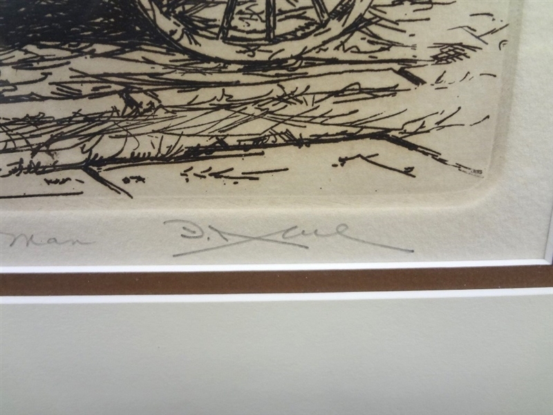 Artwork by David Abel, (2) David Abel Etchings: Pole Peddler, Made of Etchings