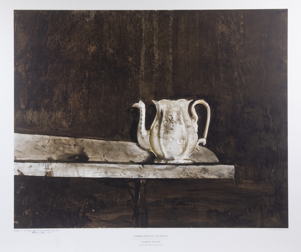 "Christina's Teapot" by Andrew Wyeth, 1976