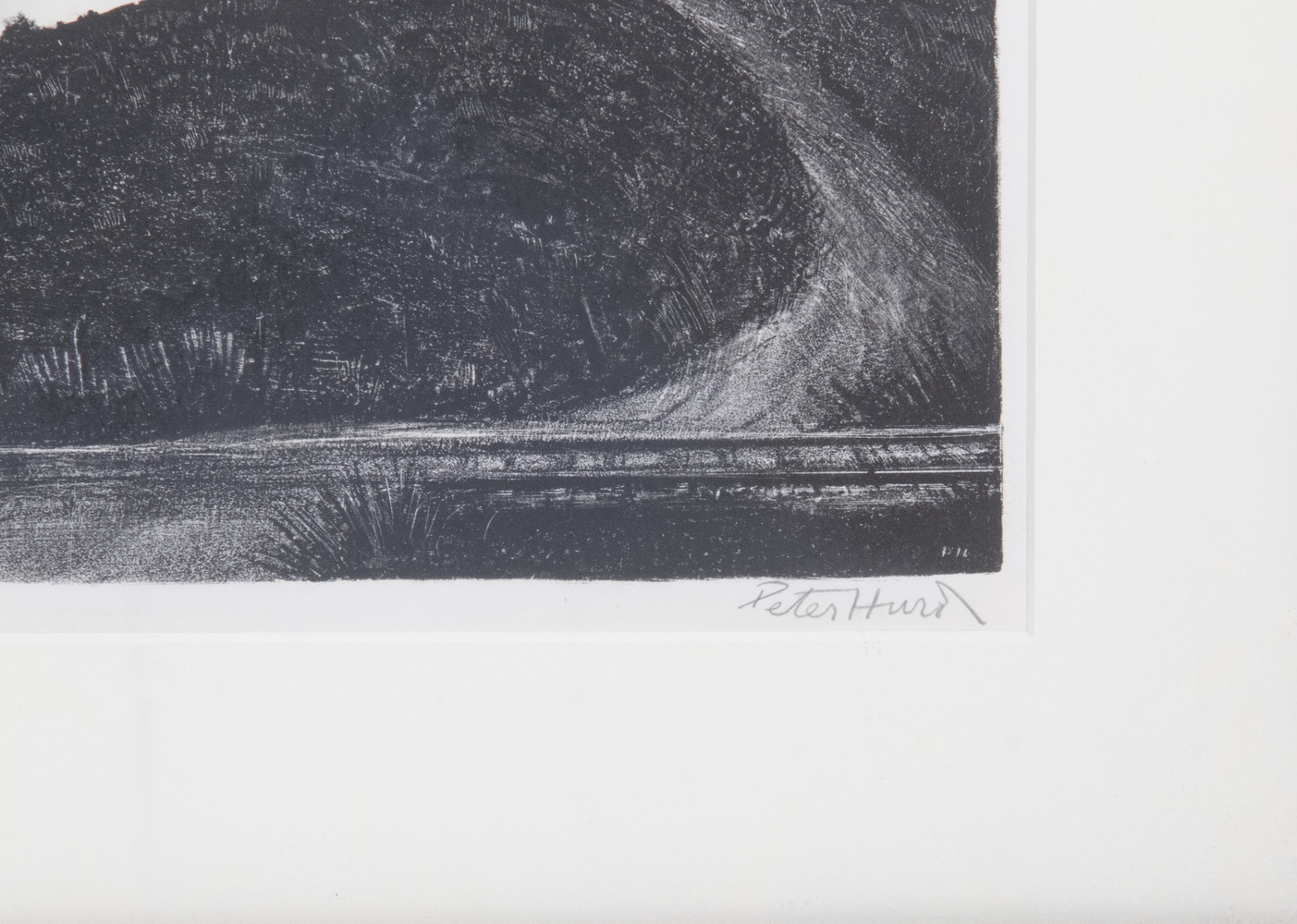 Peter Hurd Gas Station above Rail Crossing MutualArt