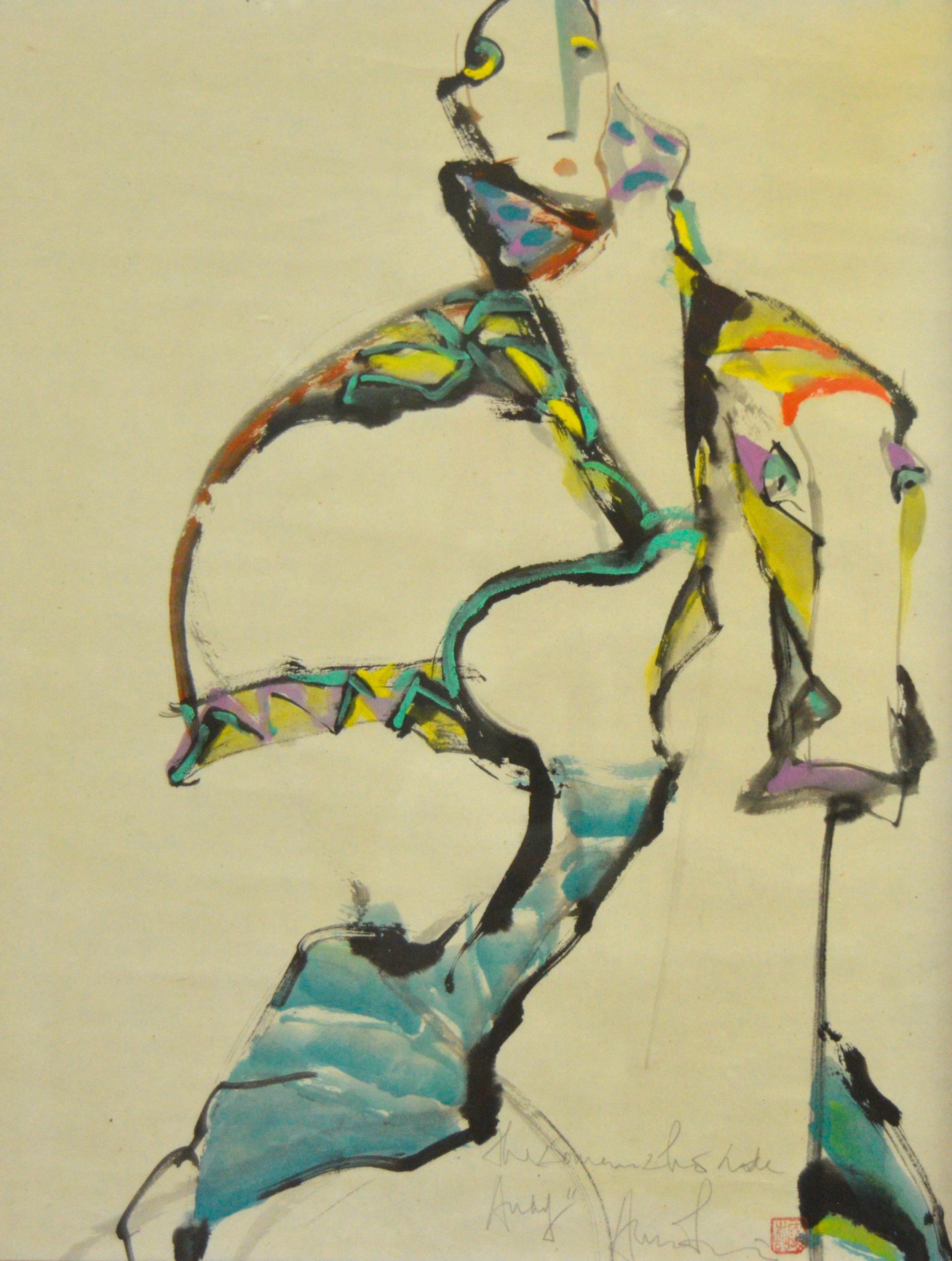 Artwork by Andrew Lui, "Hideaway", Made of watercolour on paper