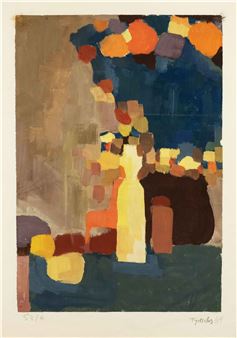 Poppy in front of an abstract background and abstracted still life - Hans-jochen Tydecks