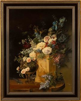 Large decorative floral still life - Dieter Lehmann