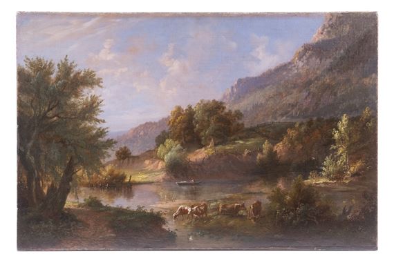 "Boatman Delivering Goods on the South Fork Shenandoah River - Robert S. Duncanson