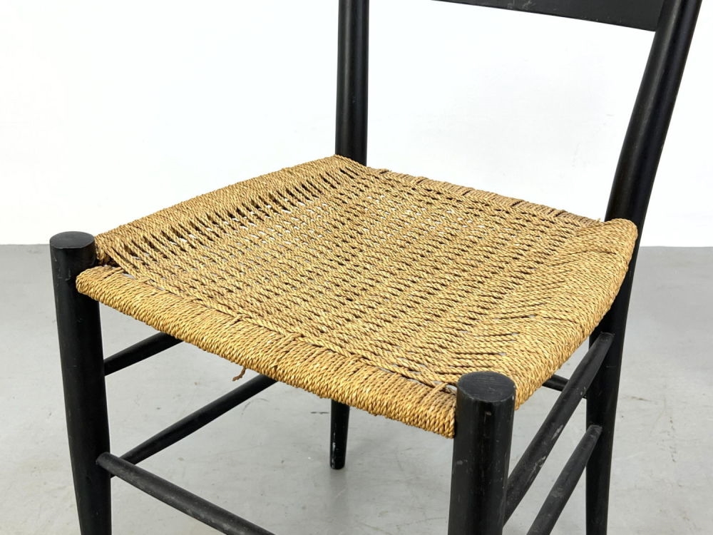 Josef Hoffmann Chairs Ponti style ladder back; Cane chair. MutualArt