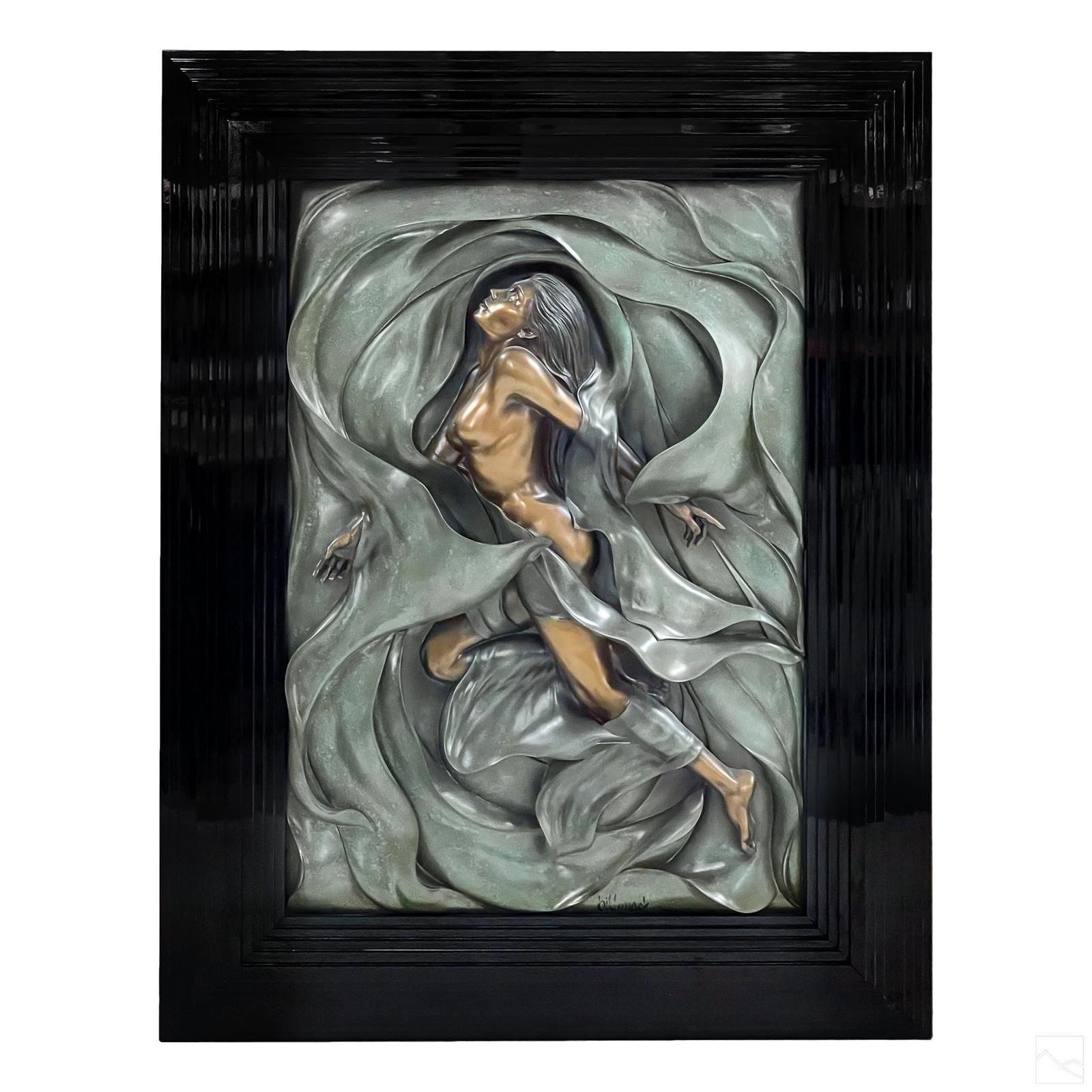 Artwork by Bill Mack, Study of a nude female, Made of mixed metals sculpture