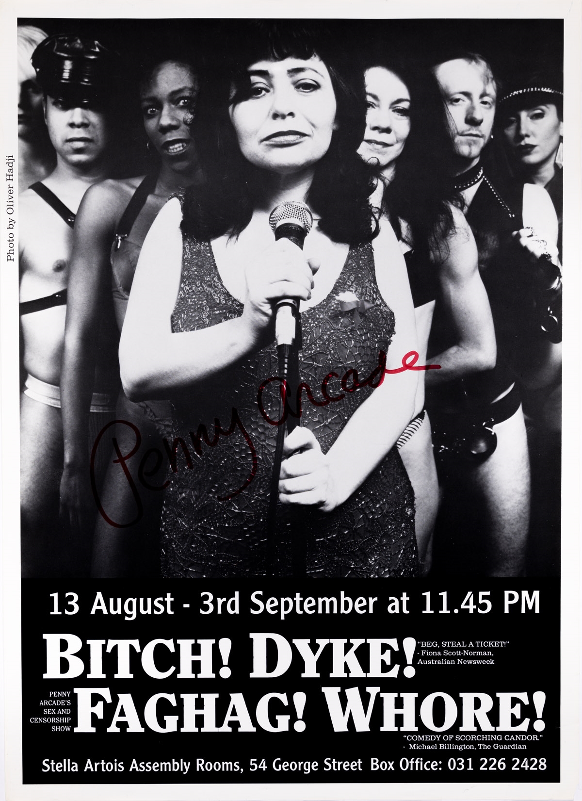 Artwork by Oliver Hadji, Bitch! Dyke! Faghag! Whore!, Made of Photo offset poster