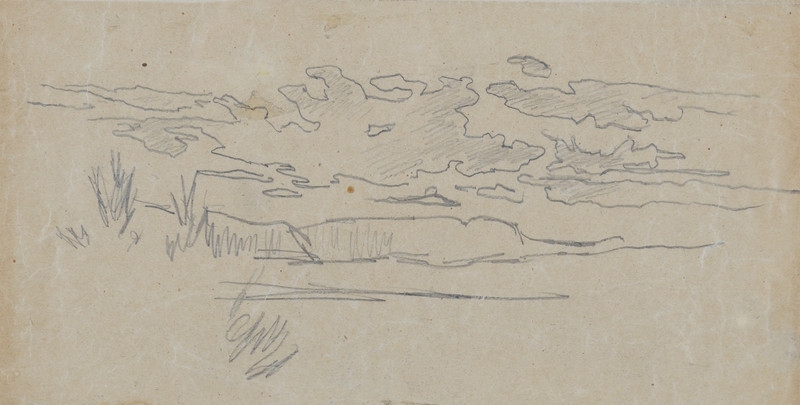 Artwork by Theodor Kittelsen, Kveldsstemning fra Lauvlia Sigdal og Kveldskyer fra Lauvlia i Sigdal