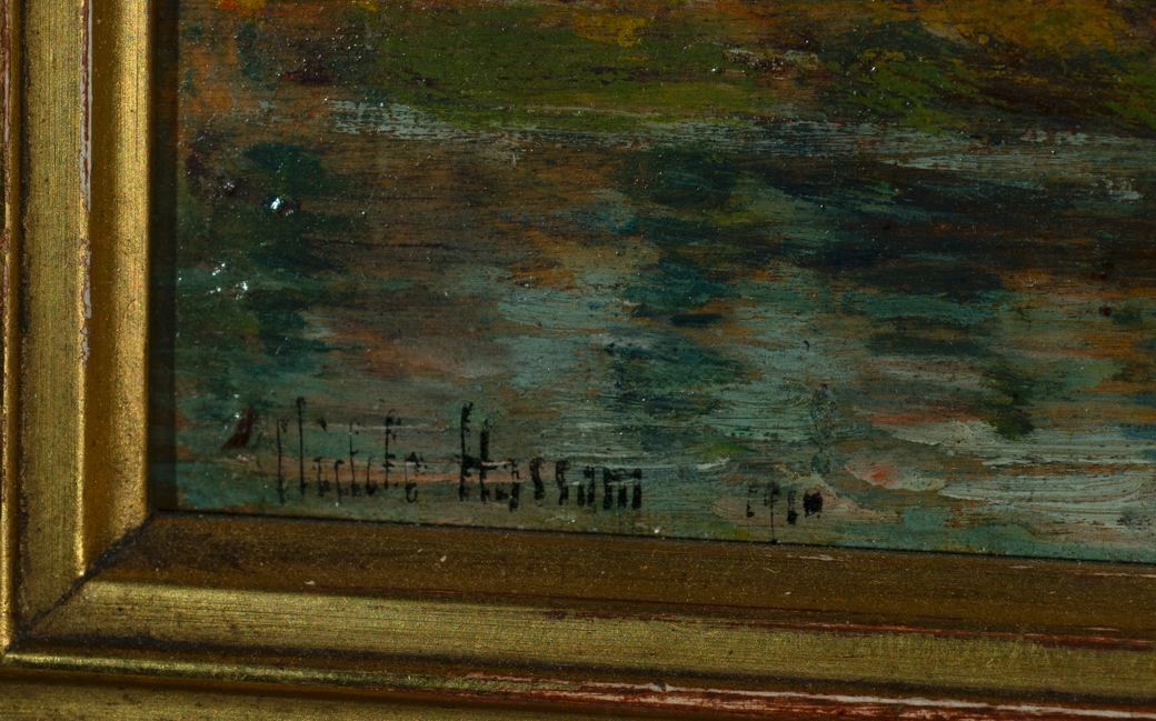 Artwork by Childe Hassam, Somewhere in France, Made of Oil on panel