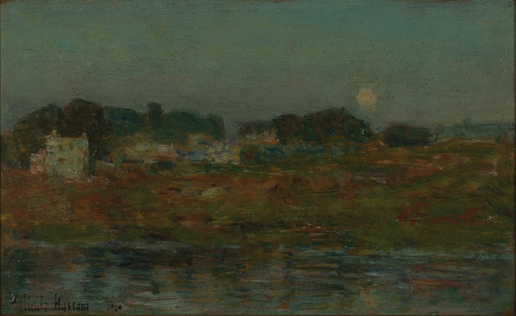 Artwork by Childe Hassam, Somewhere in France, Made of Oil on panel