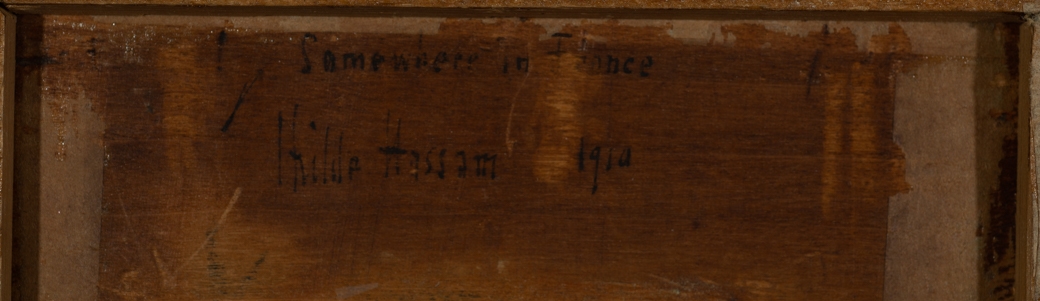 Artwork by Childe Hassam, Somewhere in France, Made of Oil on panel