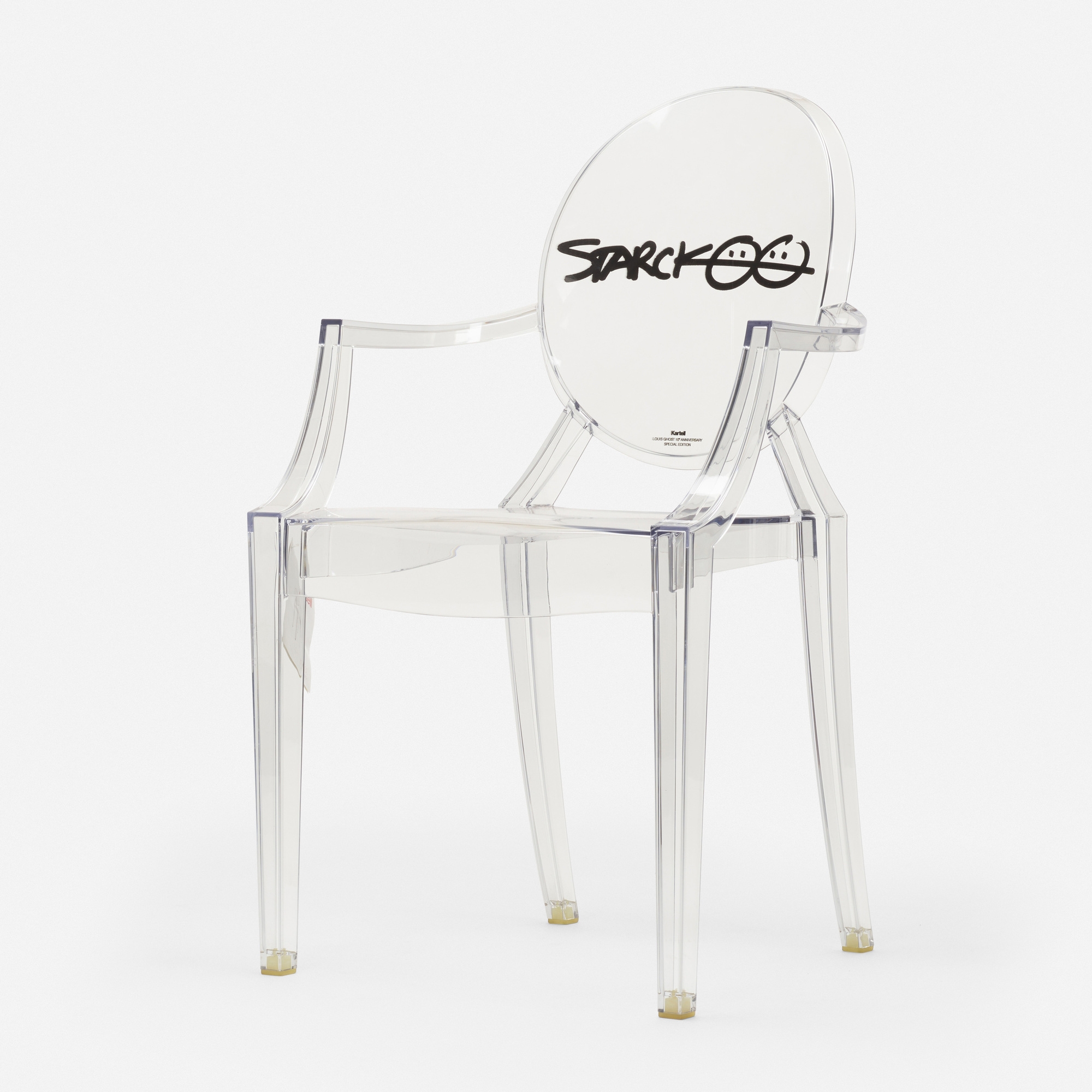Artwork by Philippe Starck, Limited Edition Kartell Louis Ghost chair, Made of molded acrylic