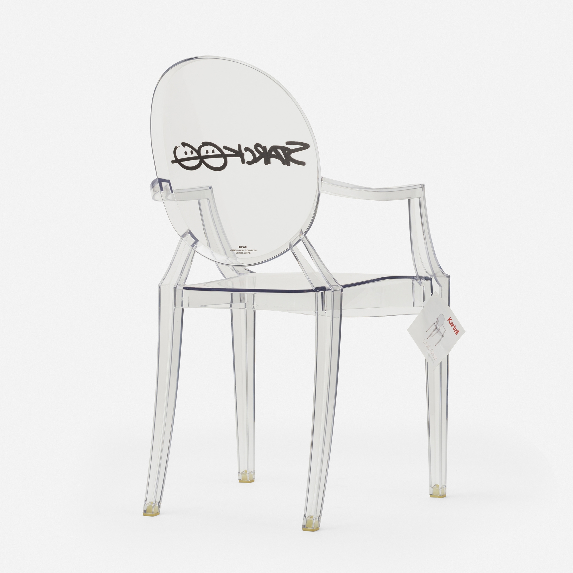Artwork by Philippe Starck, Limited Edition Kartell Louis Ghost chair, Made of molded acrylic